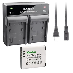 Kastar Battery Rapid Charger for Olympus Li-50B LI-50C & Stylus 9000 Stylus 9010