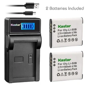Kastar LCD Charger Battery for Olympus Li-50B LI-50C & Stylus 1030SW SZ-10