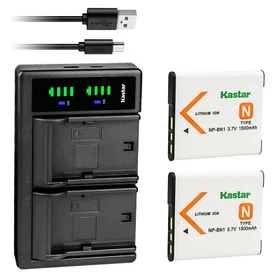 Kastar Battery LTD2 Charger for Sony NP-BN1 BC-CSN & Sony Cyber-shot DSC-W610