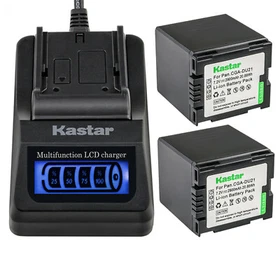 Kastar Battery LCD Quick Charger for Panasonic CGA-DU21 DU21 & PV-GS150 PV-GS180