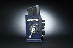 Real Leather Half Camera Case Bag Cover Rolleiflex 2.8GX with Scissor Clip Part