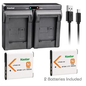 Kastar Battery Dual Charger for Sony NP-BN1 BC-CSN & Sony Cyber-shot DSC-W650