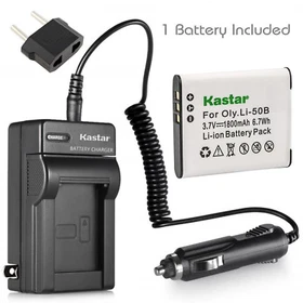 Kastar Battery AC Charger for Olympus Li-50B LI-50C & Stylus 9000 Stylus 9010