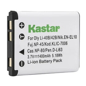 Kastar LI-40B 42B Battery Pack Replacement for Olympus FE-47 LS-20 LS-20M LS20