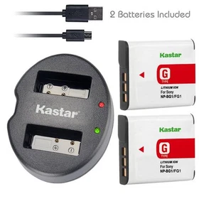 NP-BG1/FG1 Battery& Charger for Sony CyberShot DSC-W150 DSC-W200 DSC-W30 DSC-W35