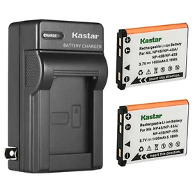 Kastar Wall Charger Battery for Fuji NP45 NP-45S BC-45B Fujifilm instax Mini 70
