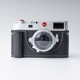 Genuine Leather Handmade Camera HandGrip Half Case Bag Cover For Leica M11P/MEV1