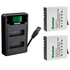 Kastar Battery LZD2 USB Charger for Xiaomi YI AZ16-1 AZ16-2 & Xiaomi YI 360 VR