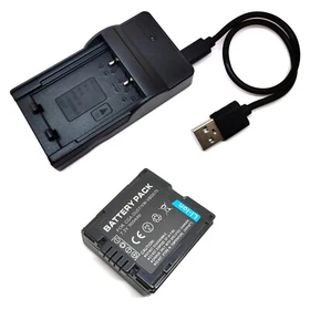 Battery / USB Charger For CGA-DU07 Panasonic PV-GS85 PV-GS90 PV-GS120 PV-GS150