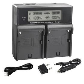 Kastar Battery LCD Dual Fast Charger for Sony NP-QM91D Sony Cyber-shot DSC-F707