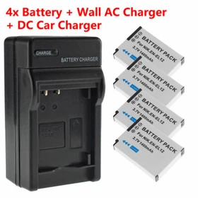 Battery or charger for Nikon EN-EL12 ENEL12 Coolpix S9300 AW110s S8000 Camera