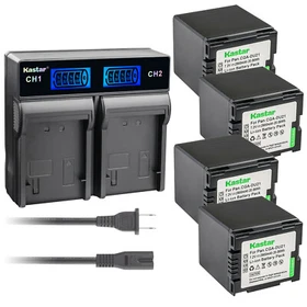 Kastar Battery LCD Rapid Charger for Panasonic CGA-DU21 DU21 & PV-GS150 PV-GS180