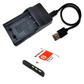 Battery / USB Charger For NP-BG1 NP-FG1 Sony DSC-W125 DSC-W130 DSC-W150 DSC-W170