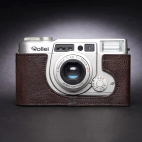 Genuine Leather Half Camera Case Bag Cover For Rollei AFM35 Fujifilm Klasse W/S
