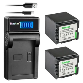 Kastar Battery LCD Charger for Panasonic CGA-DU21 CGR-DU21 PV-GS150 PV-GS180