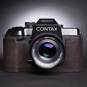 Genuine Leather Half Camera Case Bag Cover Handmade for Contax 167MT Film Camera