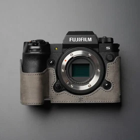 Genuine Leather Camera Half Case For Fujifilm X-H2S Fuji XH2S Bag Protecter