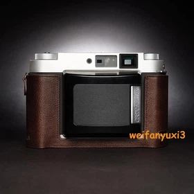 Cow Leather Half Case Retro Cover Bag for Fujifilm GF670 GF670w Bessa III Camera