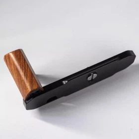 Wood L Hand Grip For Nikon FM2 FM3A FM FE FE2 Camera w/Aluminum Alloy Baseplate