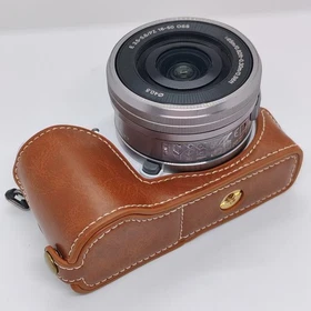 For Sony a5100 a5000 Camera Bag Leather Dock Case Base Protection Cover Shell