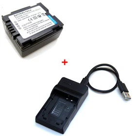 Battery / Charger For DU07 Panasonic PV-GS85 PV-GS90 PV-GS120 PV-GS150 PV-GS180