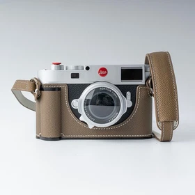 Real Leather Camera Half Case with Hand Grip Compatible with Leica M11 M11P MEV1
