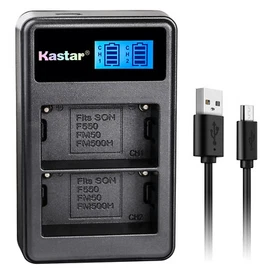 Kastar Battery LCD Dual Charger for Sony NP-FM50 & Sony Cyber-shot DSC-F707