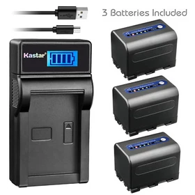 Kastar Battery LCD USB Charger for Sony NP-QM71D & Sony Cyber-shot DSC-F707