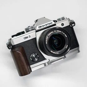 Camera Grip L-Plate Handle Solid Wood Suitable base  for Olympus OM-3