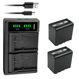 Kastar AG-VBR89G Battery LTD2 USB Charger for Panasonic Lumix BGH1 Cinema Camera