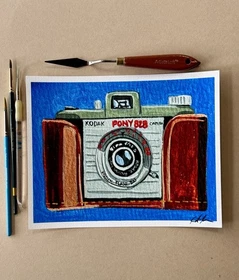 Kodak Pony 828 Camera Art Print 8x10 Retro Photography Wall Art Giclee