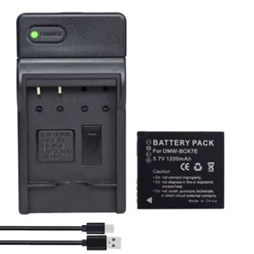 Battery or charger for Panasonic Lumix DMW-BCK7 DMC-FH7 DMC-FH8 DMC-FH25 DMCFH27