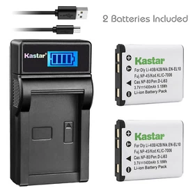 Kastar LCD Charger Battery for Fuji NP45 NP-45S BC-45B Fujifilm instax Mini 70