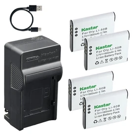Kastar Battery AC & USB-C Charger for Olympus SP-800 SP810 SP815UZ Stylus 1030SW