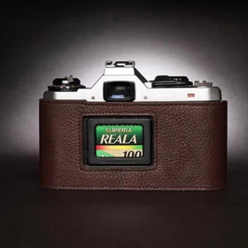 Genuine Real Leather Half Camera Case Bag Cover For Pentax ME/ ME Super/MV/ MV-1
