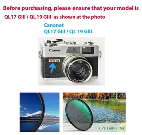 Lens Polarizer CPL Filter for Canon Canonet QL17 QL19 GIII QL25 28 Camera