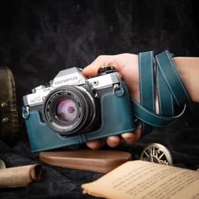 For Olympus OM10 OM20 OM30 Handmade Half Camera Case Bag Cover Shoulder Strap