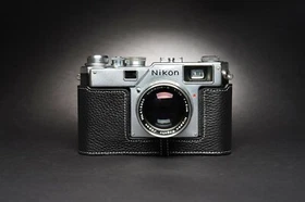 Genuine Real Leather Half Camera Case Bag Cover for Nikon S3 SP S2 Film Camera