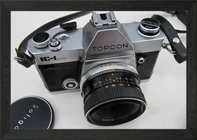 Topcon IC-1 Auto 35mm SLR Camera Framed Wall Art Poster Canvas Print Picture