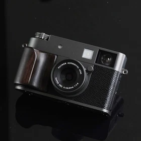 Handmade Ebony Walnut Wood Paste Shake Handle Part Grip fr Fujifilm XHALF Camera