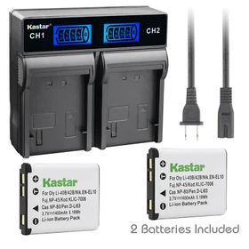 Kastar Battery LCD Rapid Charger for Olympus Li-42B Li40C Olympus FE-5000 Camera