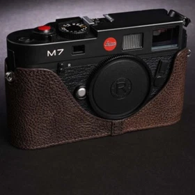 Handmade Genuine Real Leather Camera Half Cover Case Bag For Leica M7