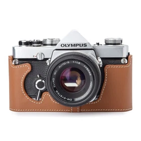 For Olympus OM-1/1N OM-2/2N OM-4/4TI OM-3 Genuine Leather Half Camera Case