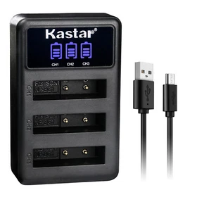 Kastar Battery Triple Charger for Sony NP-BG1 NP-FG1 Sony Cyber-shot DSC-W150