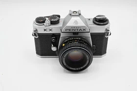 Chrome Pentax KX w/ Pentax 50mm lens - What K1000 should have been