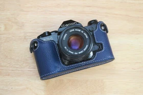 Genuine Leather Handmade Half Camera Case Cover For Canon AE-1 AE-1P A-1