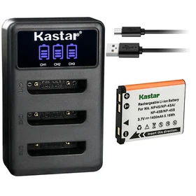 Kastar Battery Triple Charger for Fujifilm NP-45 NP-45A BC45 Fuji instax Mini 70