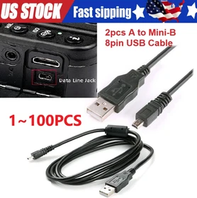 PwrON USB Charger PC Charging Data Sync Cable for Sony Cybershot DSC-W830 Camera