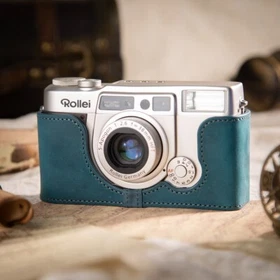 For Rollei AFM35 Case Camera Genuine Real Leather Half Camera Case Bag Cover