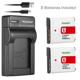 Kastar Battery Slim USB Charger for Sony NP-BG1 NP-FG1 Sony Cyber-shot DSC-W150